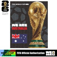 Hot Sale 2026 FIFA World Cup Australian Football Cup Jigsaw Puzzle Poster 9.4*11.8in High Quality Wooden Puzzle Gifts for Fans