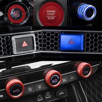 For Honda Civic 11th Gen 2022 2023 2024 2025 Car Air Condition Radio Knob Cover Rings Trim Ignition Start Button Cover Sticker