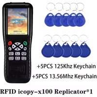 X100 Icopy RFID Copier Met Volledige Decode Functie Smart Card Key 3 5 8 Versie Nieuwste Nfc Ic Id Duplicator reader Writer
