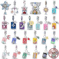 Original 925 Sterling Silver Charms Bead Tarot cards Charms Fit Women's Bracelet DIY Production Charms Jewelry
