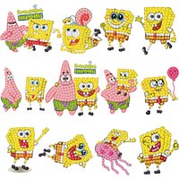 Diamond painting DIY Cartoon SpongeBob SquarePants Random Decoration Stickers Handicrafts semi-finished product Material kit