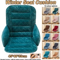 45x48x55cm Seat Electric Heating Warm Pad Office Chair Heated Soft Cushion 3 Speed Adjustable Thermostatic Backrest Non-Slip Mat