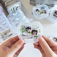 Ins Style Cute Japanese Storage Box Transparent Apple Small Objects Hand Account Storage Small Box Dust-proof Portable Box Gift