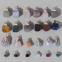 5Pcs/lot Natural Original Raw Stone Pendants Freedom Rose Quartzs Apatite Healing Charm For DIY Necklace Jewelry Making Fittings