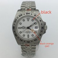 40MM/43MM retro explorer style GMT DG3804 men's automatic watch orange/black orange two-color GMT hand business mechanical watch
