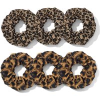 1/6pcs Leopard Print Scrunchies Hair Tie Rope Elastic Band Ponytail Holder Women Accessories Cute Party Fashion Gift