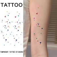 A Cluster of Heart, 1Pc Temporary Tattoo Stickers, Long-lasting and Waterproof, Realistic Fake Tattoos for Man and Women.