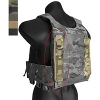 Tactical Back Panel Zipper MOLLE Adapter 500D Nylon Lightweight Versatile For Rear Pack Plate Carrier 3950 Vest Hunting