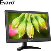 Eyoyo 12 Inch CCTV Surveillance Security Monitor HD 1920*1080 IPS LCD Home Office Desktop Display With Speaker VGA BNC USB Input