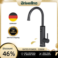 Briwellna Elektrischer Durchlauferhitzer 220V 2-in-1 Küchenarmatur Tankloser Wasserhahn Durchlauferhitzer Duscharmatur