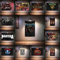 Rock Music Flag for Pantera band Fans Banner HD Print Brass Grommet Garage Bedroom Living Room Dorm Wall Decor Tapestry