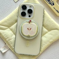 Korean Cute Cartoon Apple Magnetic Phone Holder for Magsafe Phone Shell Grip-Tok Griptok Cell Stand for iPhone 16 15 14 13 12