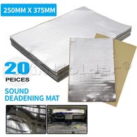 20Pcs Sheets Butyl Car Van Sound Heat Insulation Cotton Mats Engine Bonnet Firewall Noise Proofing Deadener Anti-Noise Pads