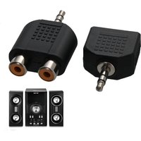 3.5mm to Dual 2 RCA Female Male Jack Audio Adapter Y Splitter Audio Adapter for TV Video Headphone Converter Video Accessories
