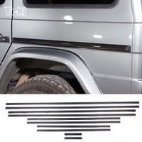 Listwy Ozdobne Boczne Drzwi Samochodowych z Miękkiego Włókna Węglowego do Mercedes-Benz Klasy G W463 2007-2018, Akcesoria Zewnętrzne