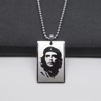 1PC Stainless Steel Che Guevara Pendant Necklace for Men Women's Hiphop Jewelry Gift