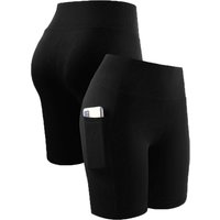 AliExpress NONE Women's High Waisted Yoga Shorts with Pockets Butt Lifting Workout Shorts Outdoor Cycling for Gym Fitness Running Athletic Wear