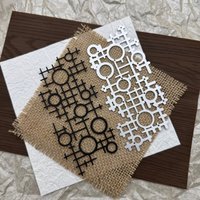 New Arrival Geometric longitude and latitude grid ring texture Metal Cutting Dies for DIY Scrapbooking Card Making Stencils Phot