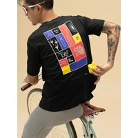 Lightweight Breathable Summer T-Shirt Men's Casual Print Short Sleeve Running Cycling Top Cool Feeling Outdoor Sportswear