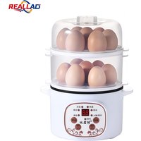 Smart Multifunc Egg Boiler Electric Egg Steamer Cooking Breakfast Machine Double Layers Egg Cooker Mini Steamer Poacher Kitchen