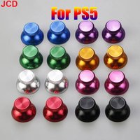 JCD 1pair=2pcs Aluminum Metal Analog Joystick thumb Stick Grip Cap For PS5 Controller Gamepad Rocker Caps Thumbstick Accessories
