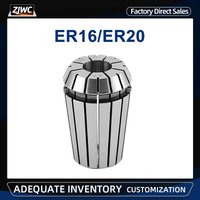 ER16 ER20 Collet Chuck 1/2/3/3.175/4/5/6/6.35/7/8/9/10/11/12/12.7mm 0.015 Class Spring Chuck Cartridges For CNC Machining Center