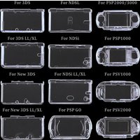 1PC Plastic Clear Crystal Hard Shell Case Cover For 3DS New 3DS XL LL For NDS Lite NDSL NDSi XL LL For PSP 2000 3000 PSV 1000