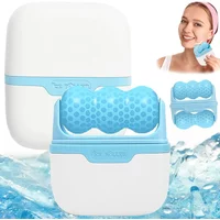 Dual Head Ice Roller for Face Cooling Therapy Facial Massage Tool Skin Tightening Puffiness Relief Home Skincare Device