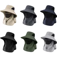 Wide Brim Outdoor Sun Hat Breathable Full Face Sun Shield Cap Anti Uv Fishing Travel Sports Sunshade Hat For Daily Outdoor Use