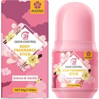 Body Fragrance Stick Sakura Vanilla Scent 24 Hour Long Lasting Compact Travel Size Odor Control for Neck Ears Armpits