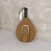 Tourbon Pickleball Paddle Bag Crossbody Shoulder Sports Padel Racket Bag Neoprene Light Weight Adjustable Strap Khaki Outdoors