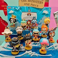 Official THE MONSTERS x One Piece series blind box cute Luffy/Zoro figures children's collectible toys birthday gifts