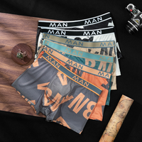 6 Men Panties Seamless Letter Printed Underpants Breathable Man Underwear Boxers Fashion Boxer Plus Size Male calzoncillo hombre