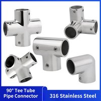 22mm 25mm Marine 316 Stainless Steel Tube Pipe Connector No Rust Outdoor Awning Tube Fastener Boat Accessories