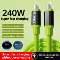 240W Type C To Type C Super Fast Charging Cable Universal High Power Charge Cord for iPhone 16 Samsung Xiaomi Huawei USB C Cable