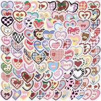 100PCS Lovely Love Heart Graffiti Stickers For Luggage Phone Case Laptop Notebook Decals Kids Gift Sticker Story Store