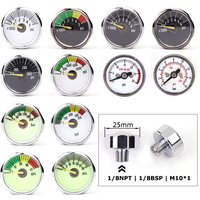 Air Mini Micro Pressure Gauge Manometre Manometer | Thread 1/8BSP(G1/8) 1/8NPT M10 M8 | 30PSI 300PSI 5000PSI 6000PSI 350BAR