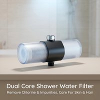 Premium Dual Core Filter Shower Purifier, ACF + 15-grade Filtered Particles, Filter Impurities, Care For Sensitive Skin & Hair