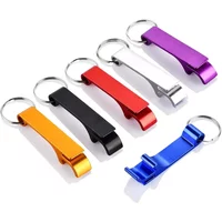 1pc Colorful Beer Bottle Openers Keychain Keyring Free Wedding Party Favor Party Gift Key Chain with Beer Opener