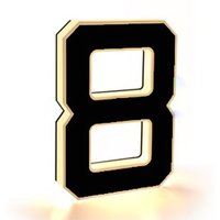 12V Power LED House Number Light Waterproof Light Sensor Illuminated House Number Sign Easy Installation 0-9 A-B Home Wall Decor