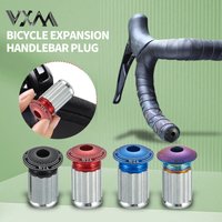 VXM 1 Pair Expanding Locking Bar End Plugs, Colorful Aluminum Alloy Handlebar Caps for MTB Road Bike Flat Drop Bar, Bike Parts