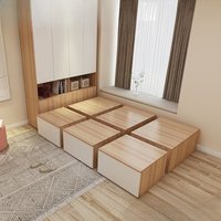 Tatami bed free combination 1.8/2 meter platform splicing wooden box small apartment bay window balcony storage low cabinet