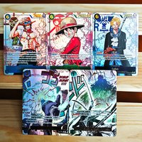 ONE PIECE OPCG OP13 HoloFoil Manga Card English Monkey D.Luffy/Sabo/Ace -Toys Hobbies Collectibles Game Anime Collection Cards