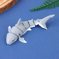 C 3D Printed Small Animal Joint Flexible Simulation Shark, Killer Whale Ornament Home Decoration Perfect Gift For Friends Family