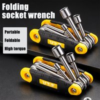 1pc Portable Folding Allen Wrench- Standard & Hex Keys, Durable Metal Construction for Home and Industrial Use