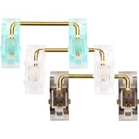 Everglide Panda V3 Transparent Plate Mounted Stabilizer Gold Plated Wire for Custom Mechanical Keyboard Plate Clear Black