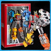 Transformation Toy Robot 6 In 1 Suit Rescue Deformation Team Combined Robot Toy Alloy Version Customized Birthday Gift