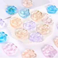 5/10/20PCS Kawaii Cat Paws Sticky Squeeze Toys Soft Realistic Glitter Cat Paws Transparent Squeeze Toys Adult Gifts