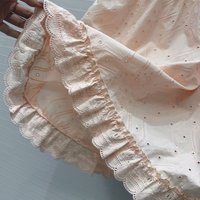 Retro hollowed out embroidered cotton long skirt for women lace up waist cinching slim fit fashionable women's half skirt