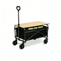 BEIYUE Foldable Camping Wagon with Detachable Table MultiUse Cart for Camping Beach Shopping Outdoor Travel Large Capacity